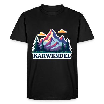 Karwendel - Men's Premium Organic T-Shirt - black - Front - Nico (187cm)