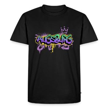 Augsburg Germany City Graffiti Spray Sprayer - Men's Premium Organic T-Shirt - black - Front - Nico (187cm)