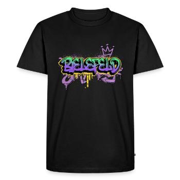 Bielefeld Germany City Graffiti Spray Sprayer - Men's Premium Organic T-Shirt - black - Front - Nico (187cm)