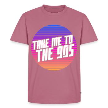 90s Kids - Männer Premium Bio T-Shirt - Mauve - Vorne - Nico (187cm)