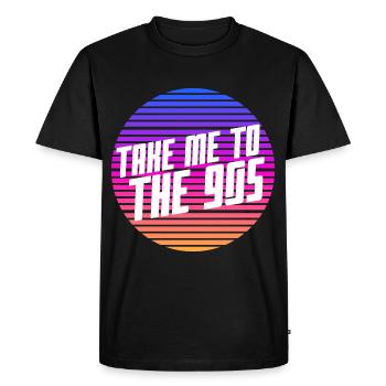 Enfant des années 90 - T-shirt Premium bio Homme - noir - Devant - Nico (187cm)