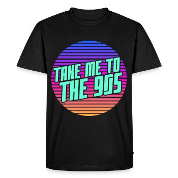 Enfant des années 90 - T-shirt Premium bio Homme - noir - Devant - Nico (187cm)