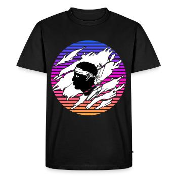 Corsica Trip - Men's Premium Organic T-Shirt - black - Front - Nico (187cm)