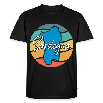 Sardaigne Rétro - T-shirt Premium bio Homme - noir - Devant - Nico (187cm)