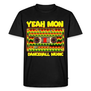 Musique dancehall Jamaïque - T-shirt Premium bio Homme - noir - Devant - Nico (187cm)