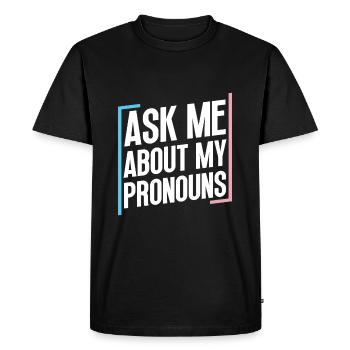 Trans Transgender Transsexual Pride - Men's Premium Organic T-Shirt - black - Front - Nico (187cm)