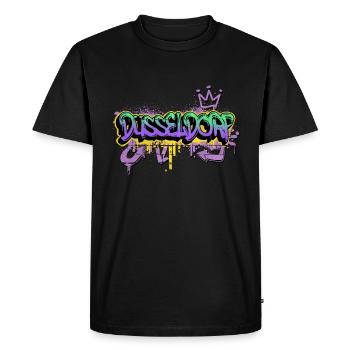 Dusseldorf Germany Graffiti Spray Sprayer - Men's Premium Organic T-Shirt - black - Front - Nico (187cm)