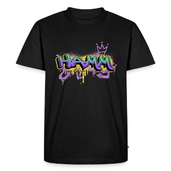 Hamm Allemagne Ville Graffiti Pulvérisateur - T-shirt Premium bio Homme - noir - Devant - Nico (187cm)