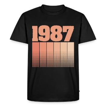 Born birthday 1987 - Men's Premium Organic T-Shirt - black - Front - Nico (187cm)