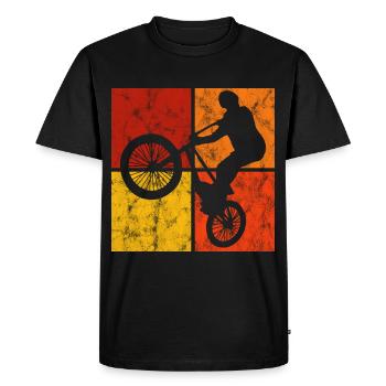 BMX Vélo Vélo Rétro Cadeau Vélo Motocross - T-shirt Premium bio Homme - noir - Devant - Nico (187cm)