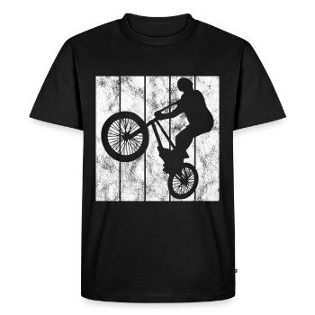 BMX Vélo Vélo Rétro Cadeau Vélo Motocross - T-shirt Premium bio Homme - noir - Devant - Nico (187cm)