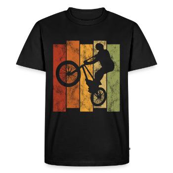 BMX Vélo Vélo Rétro Cadeau Vélo Motocross - T-shirt Premium bio Homme - noir - Devant - Nico (187cm)