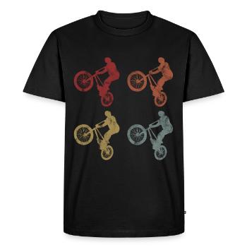 BMX Vélo Vélo Rétro Cadeau Vélo Motocross - T-shirt Premium bio Homme - noir - Devant - Nico (187cm)