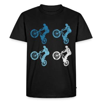 BMX Vélo Vélo Rétro Cadeau Vélo Motocross - T-shirt Premium bio Homme - noir - Devant - Nico (187cm)