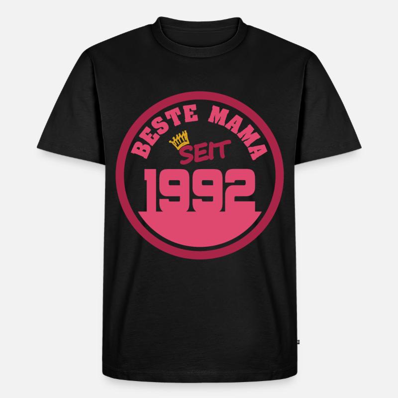 Mama Mutti 1992 - Männer Premium Bio T-Shirt - Schwarz