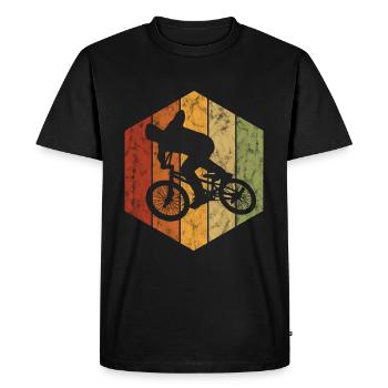 BMX Vélo Vélo Rétro Cadeau Vélo Motocross - T-shirt Premium bio Homme - noir - Devant - Nico (187cm)