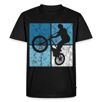 BMX Vélo Vélo Rétro Cadeau Vélo Motocross - T-shirt Premium bio Homme - noir - Devant - Nico (187cm)