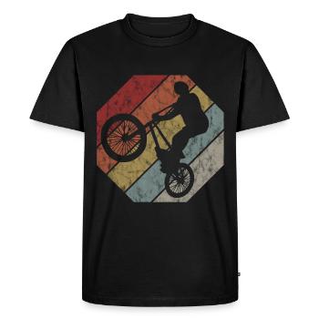 BMX Vélo Vélo Rétro Cadeau Vélo Motocross - T-shirt Premium bio Homme - noir - Devant - Nico (187cm)