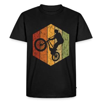 BMX Vélo Vélo Rétro Cadeau Vélo Motocross - T-shirt Premium bio Homme - noir - Devant - Nico (187cm)