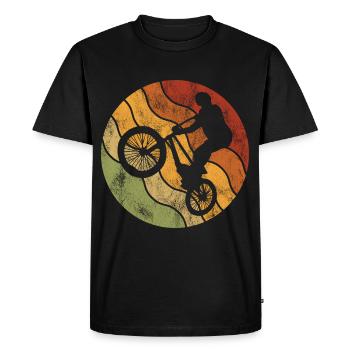 BMX Vélo Vélo Rétro Cadeau Vélo Motocross - T-shirt Premium bio Homme - noir - Devant - Nico (187cm)