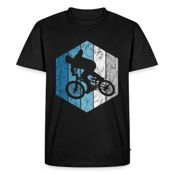 BMX Vélo Vélo Rétro Cadeau Vélo Motocross - T-shirt Premium bio Homme - noir - Devant - Nico (187cm)