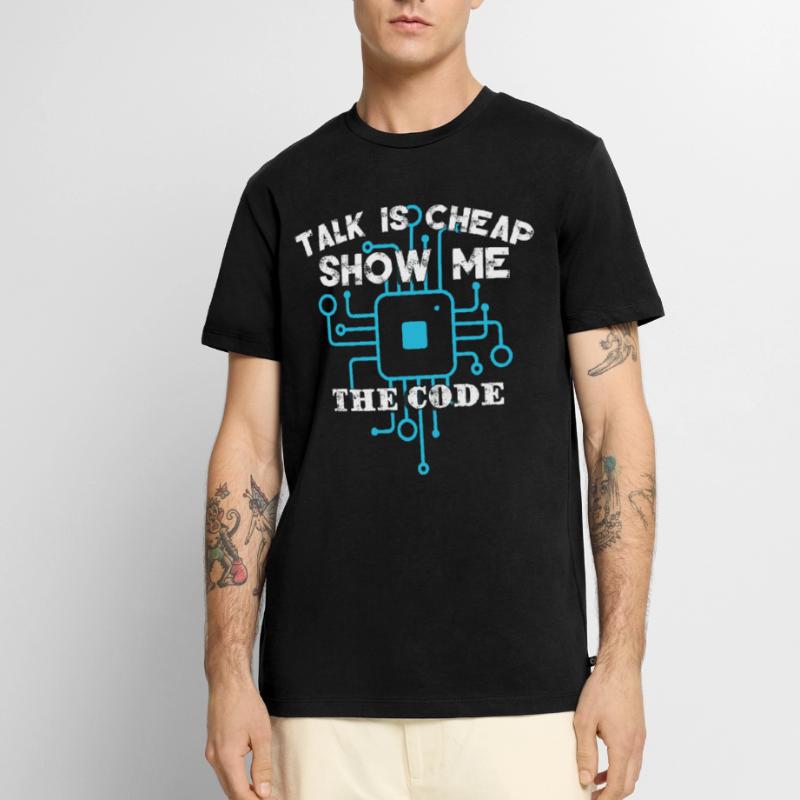 Funny Coder Coding Men's Premium Organic T-Shirt