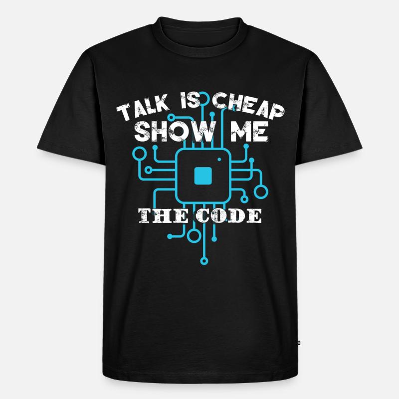 Lustige Programmierer-Codierung - Männer Premium Bio T-Shirt - Schwarz