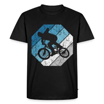 BMX Vélo Vélo Rétro Cadeau Vélo Motocross - T-shirt Premium bio Homme - noir - Devant - Nico (187cm)