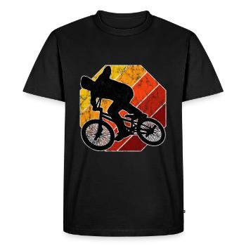 BMX Vélo Vélo Rétro Cadeau Vélo Motocross - T-shirt Premium bio Homme - noir - Devant - Nico (187cm)