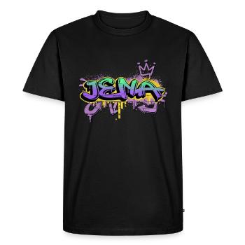 Jena Allemagne Ville Graffiti Pulvérisateur - T-shirt Premium bio Homme - noir - Devant - Nico (187cm)