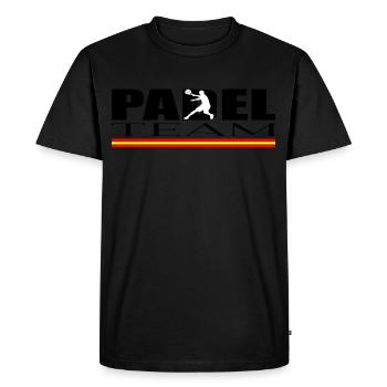 L’équipe Padel - T-shirt Premium bio Homme - noir - Devant - Nico (187cm)