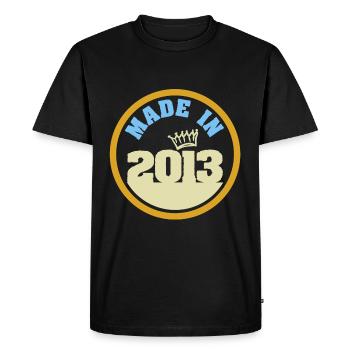 2013 - Men's Premium Organic T-Shirt - black - Front - Nico (187cm)