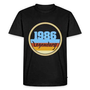86s - Men's Premium Organic T-Shirt - black - Front - Nico (187cm)