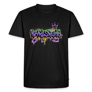 Karlsruhe Germany City Graffiti Spray Sprayer - Men's Premium Organic T-Shirt - black - Front - Nico (187cm)