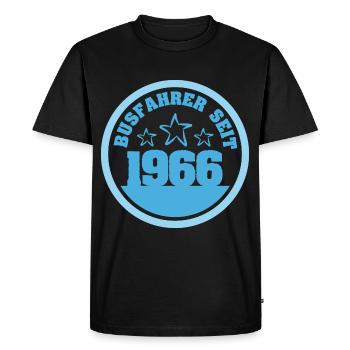 Bus 1966 - T-shirt Premium bio Homme - noir - Devant - Nico (187cm)