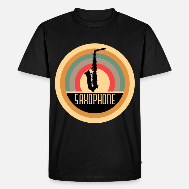 Saxophon Zubehör Geschenkidee - Männer Premium Bio T-Shirt - Schwarz