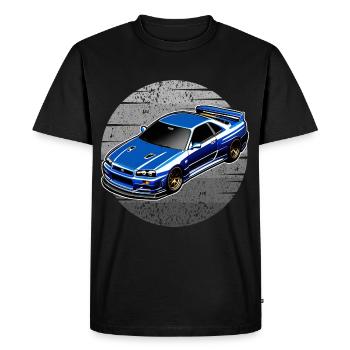 Jdm / Tuning / Turbocompresseur / Jantes / Chiptuning - T-shirt Premium bio Homme - noir - Devant - Nico (187cm)