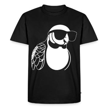 Funny Bird Wearing Sunglasses Cool Bourke's Parak - Men's Premium Organic T-Shirt - black - Front - Nico (187cm)