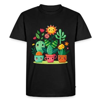 Amis des plantes - T-shirt Premium bio Homme - noir - Devant - Nico (187cm)
