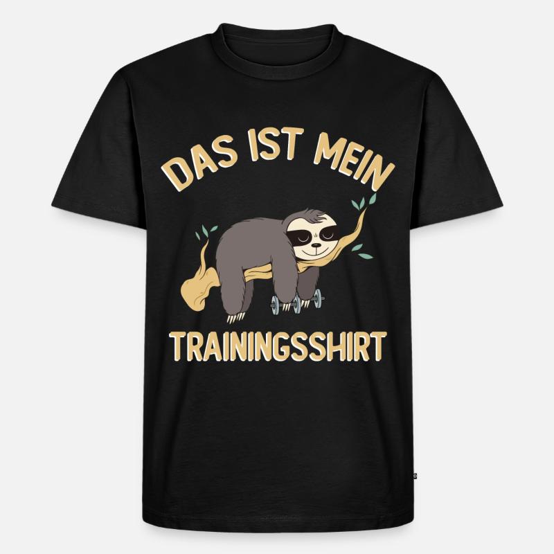 Das Ist Mein Trainingsshirt - Männer Premium Bio T-Shirt - Schwarz