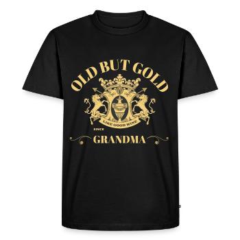 Grand-mère vieille mais dorée XXXX entrer l’année de naissance - T-shirt Premium bio Homme - noir - Devant - Nico (187cm)