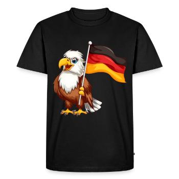 Deutschland Adler Germany Flag Eagle Fußball - Männer Premium Bio T-Shirt - Schwarz - Vorne - Nico (187cm)