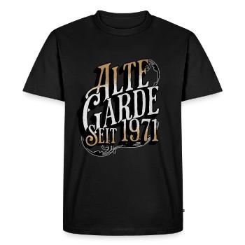 Old Guard since 1971 - Men's Premium Organic T-Shirt - black - Front - Nico (187cm)