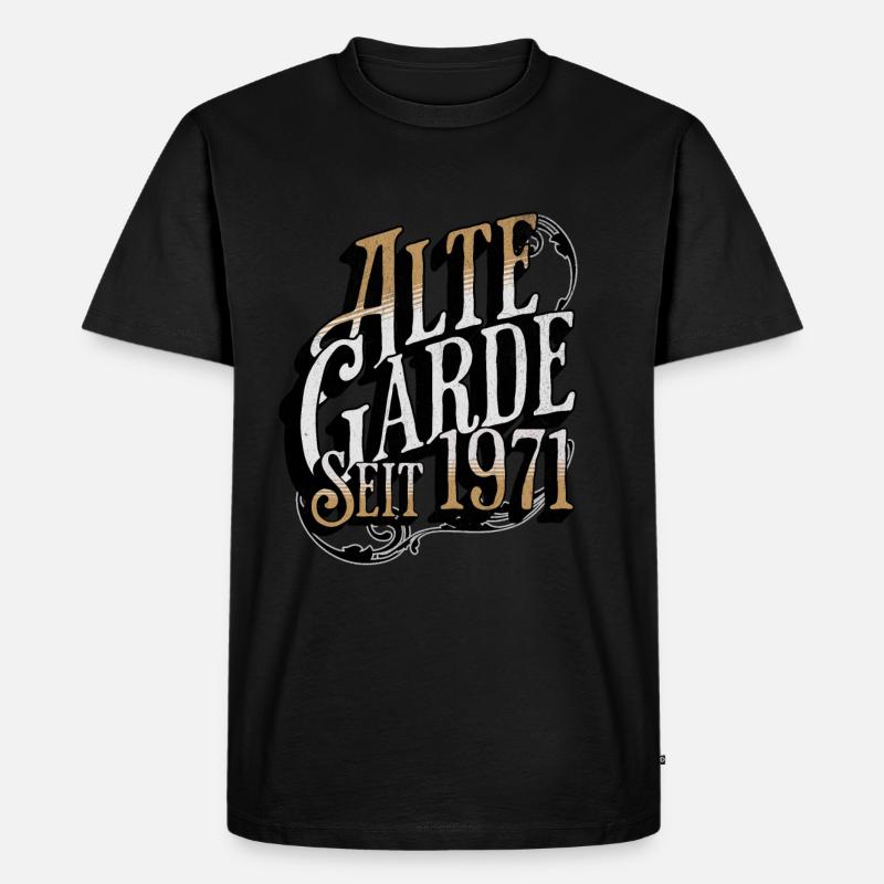 Alte Garde seit 1971 - Männer Premium Bio T-Shirt - Schwarz