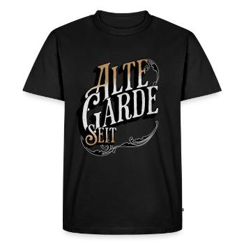 Vieille garde puisque xxxx insérez votre date de naissance - T-shirt Premium bio Homme - noir - Devant - Nico (187cm)