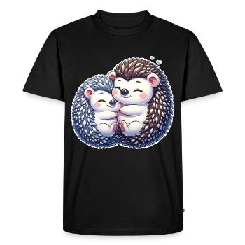 Hérisson - T-shirt Premium bio Homme - noir - Devant - Nico (187cm)