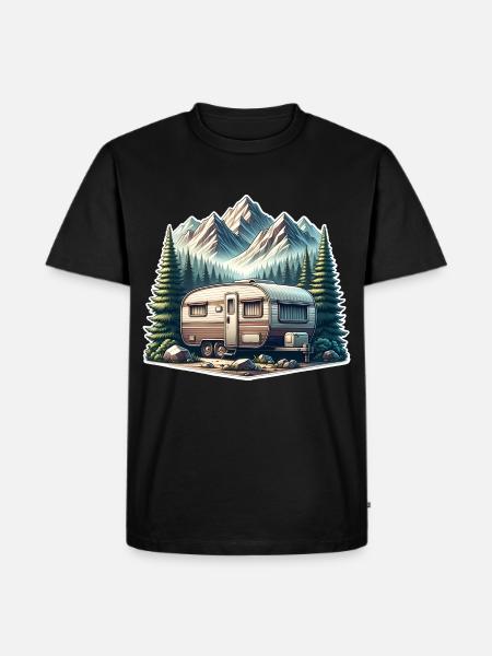 Camping Caravan - Men's Premium Organic T-Shirt - black