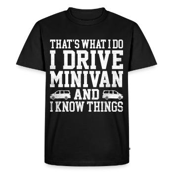 Papas Minivan Papa Mode de vie Papa Papa Conduit Minivan - T-shirt Premium bio Homme - noir - Devant - Nico (187cm)
