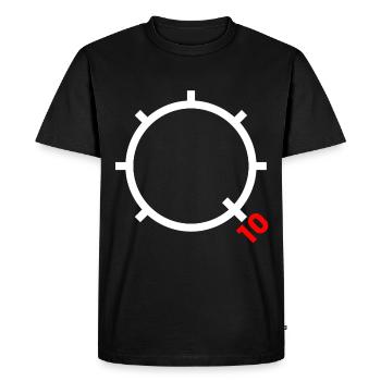 Volume knob to 10 – Play it loud - Men's Premium Organic T-Shirt - black - Front - Nico (187cm)