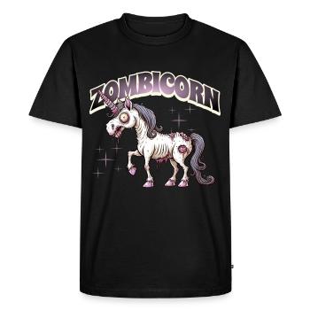 Licorne zombie zombie - T-shirt Premium bio Homme - noir - Devant - Nico (187cm)